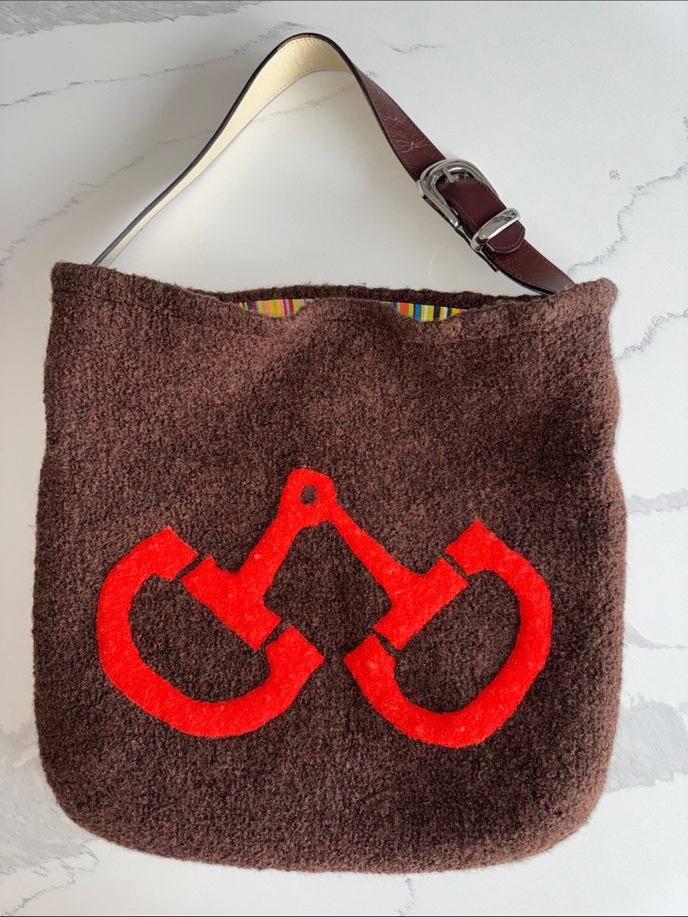 GBF Gifts Wool You Be Mine Original Shoulder Bag boiled wool horse-bit tack